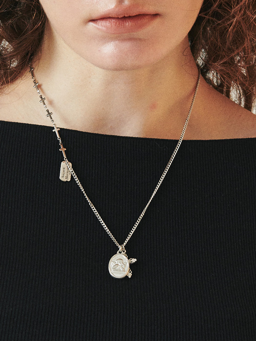 angel necklace (Silver/surgical steel)