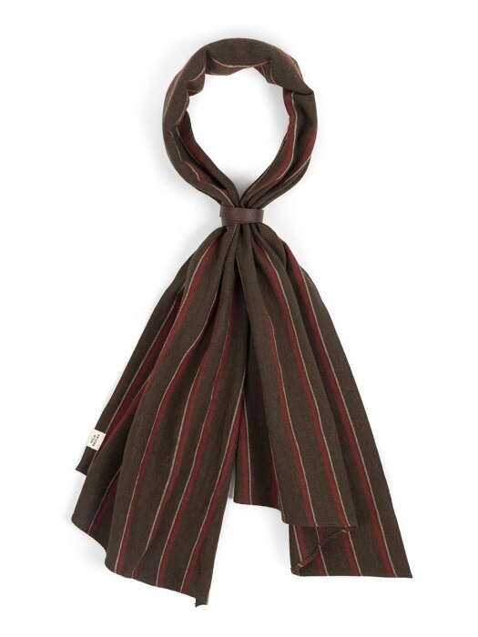 RP STRIPE SCARF (khaki)