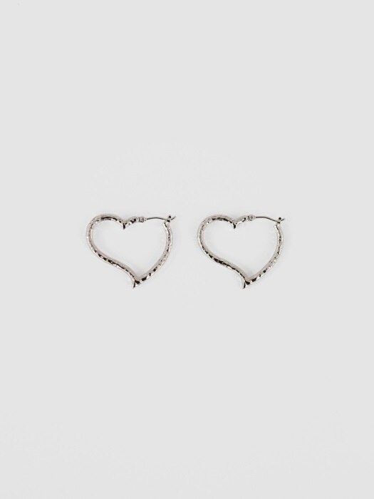 chubby heart ring earrings (2colors)