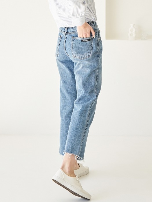 B WIDE DENIM BLUE