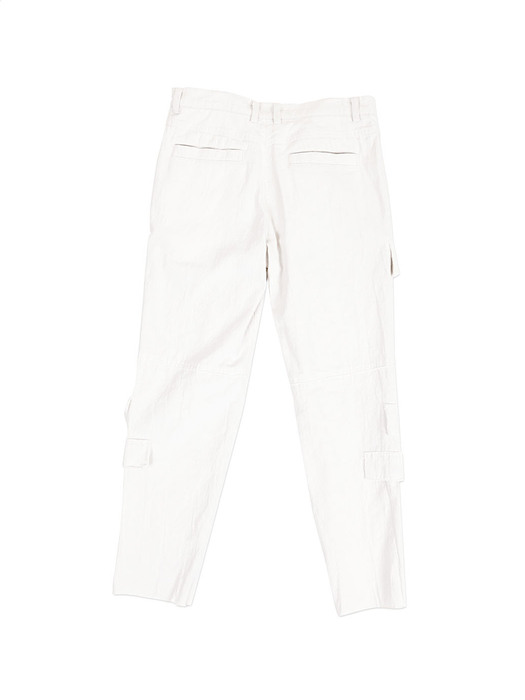 New Cargo Denim Trousers White