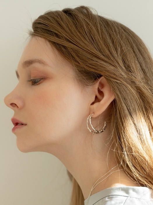 Half ring earring