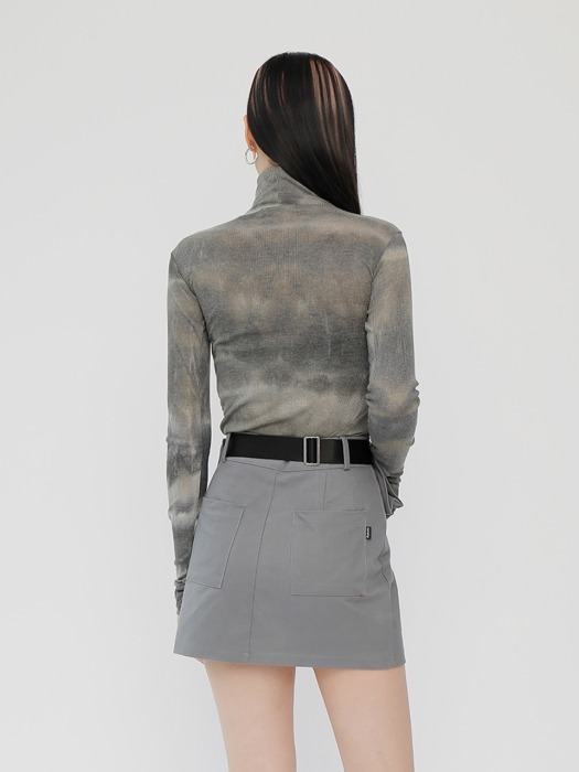 C TIE DYE HIGH NECK TOP_GREY