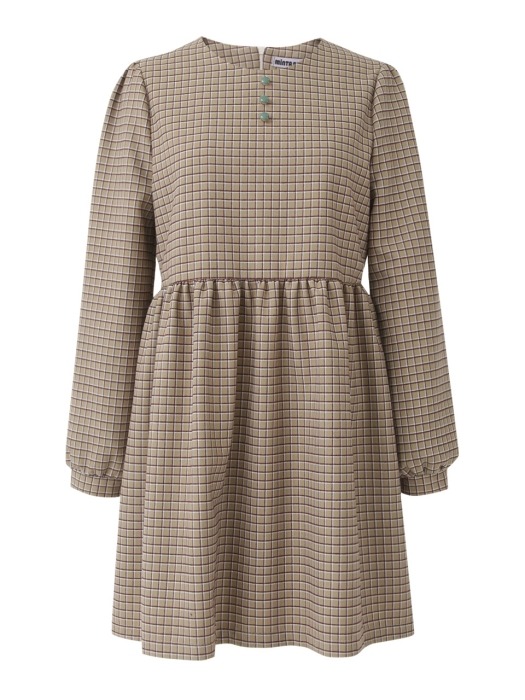 Oatmeal Check Dress