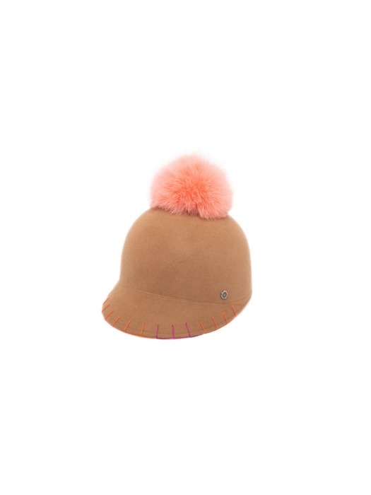 Pom pom cap - Beige