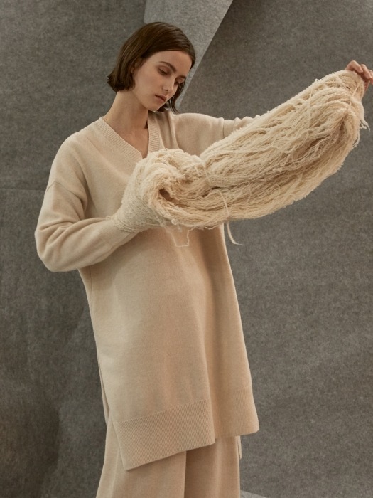 cashmere oversized knit_ivory