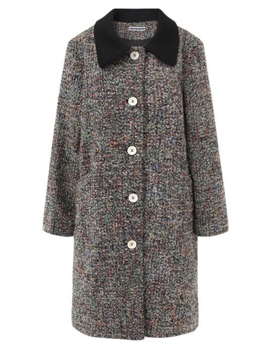 Monica Rainbow Wool Long Coat