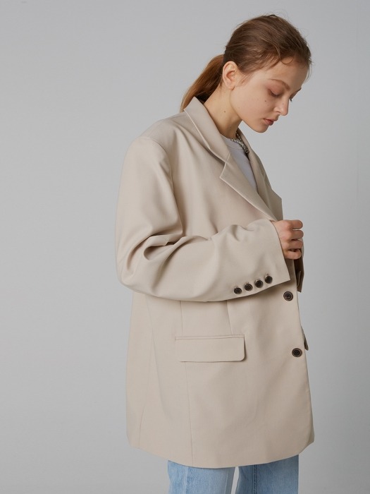 WIDE SQUARE JACKET_IVORY 
