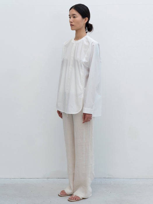 slit pocket shirt (white)