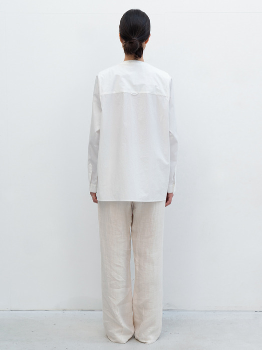 slit pocket shirt (white)