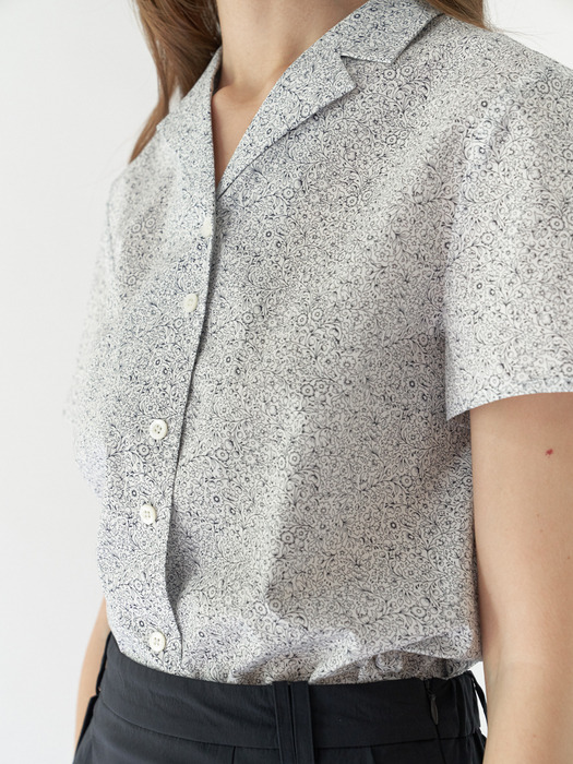 Liberty crop shirt - Line flower