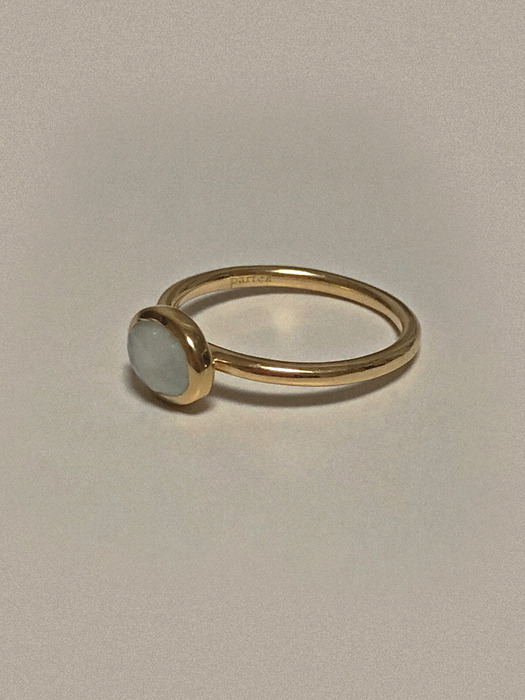 Milky Aquamarine ring