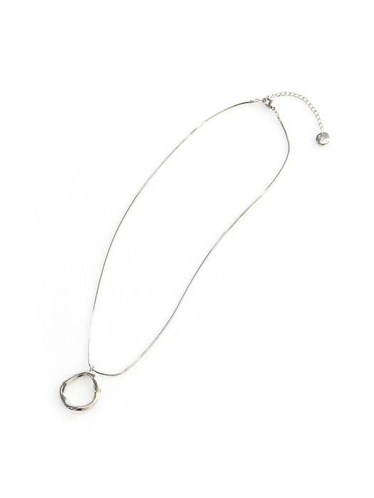 circle pendant necklace silver