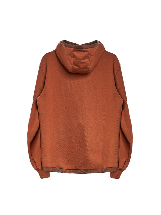 FISHTAIL HOODED SWEATSHIRT / BRICK