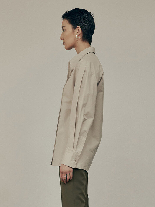 20FW VOLUME SLEEVE SHIRT - BEIGE