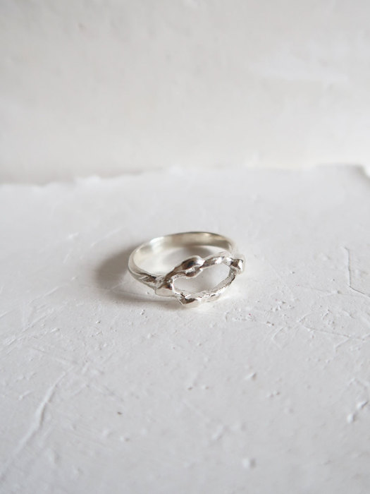 Curve leaf ring [silver]
