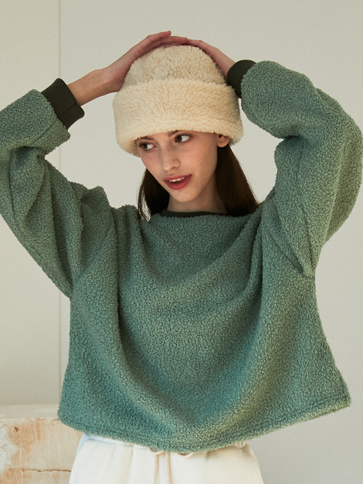 J614 woolen sweatshirt (mint)