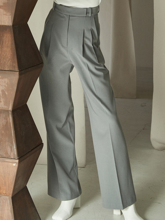 OU591 mannish wide slacks (gray)