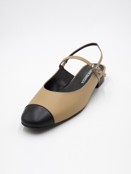 Two tone match Mary Jane Loafer_CCLF22_BK.BEI
