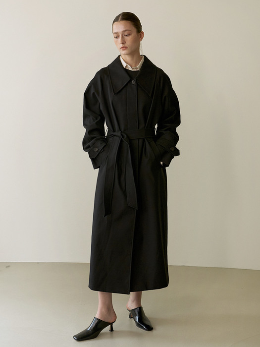 Single trench coat - Black