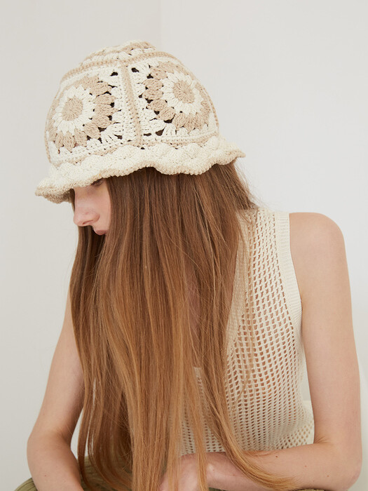 HANDMADE GARDEN HAT_CREAM BEIGE