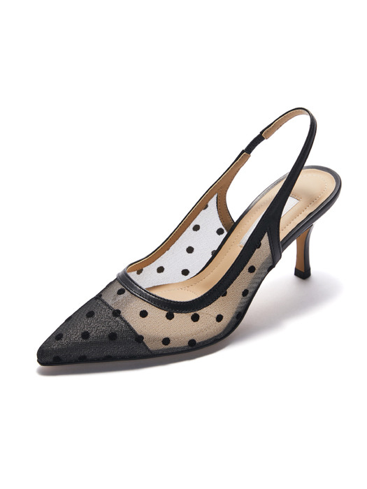 Dotted Mesh Slingback