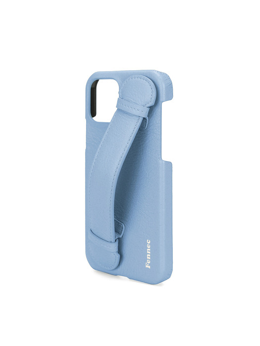 LEATHER IPHONE 12 / 12PRO HANDLE CASE - SKY BLUE