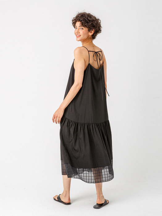 Strap sleeveless dress_BLACK