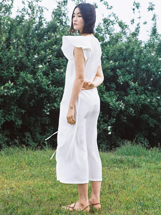 SHEER LONG DRESS - WHITE
