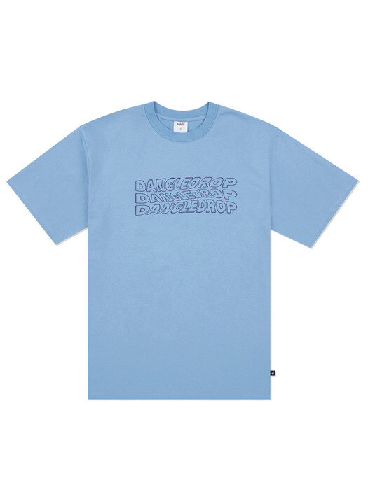 Line Wave T-Shirt_Vintage Blue