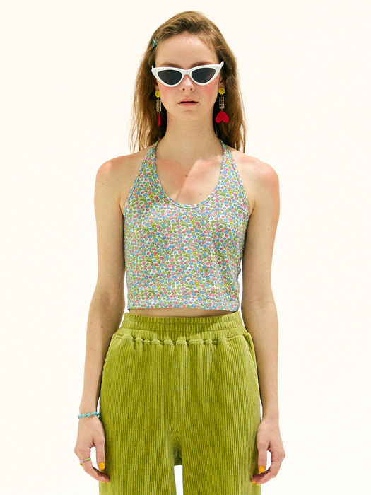 Flower Halterneck T_Green