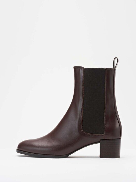 Woody Long Chelsea Boots_Cherry Brown