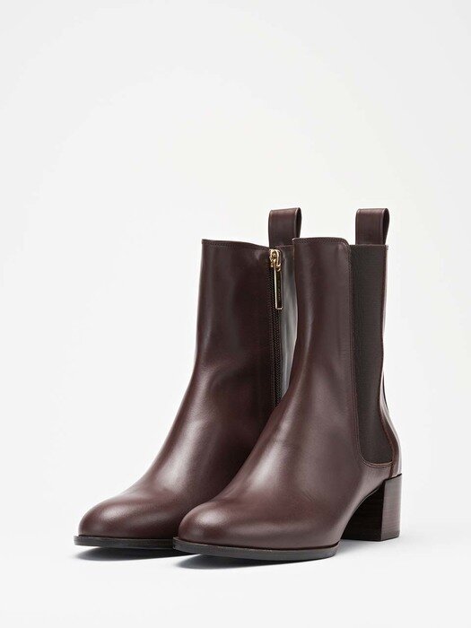 Woody Long Chelsea Boots_Cherry Brown