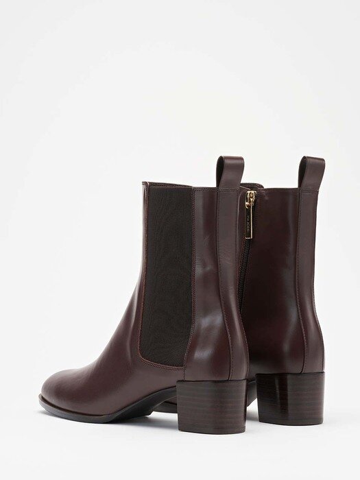 Woody Long Chelsea Boots_Cherry Brown