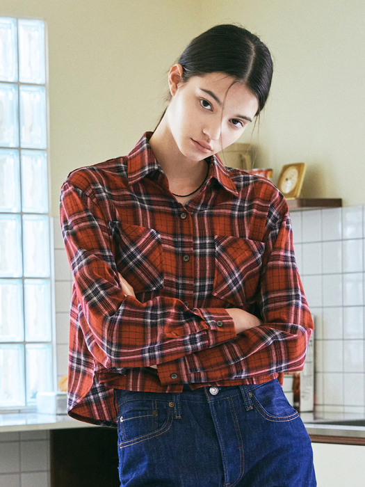 Check Cropped Shirt_RE