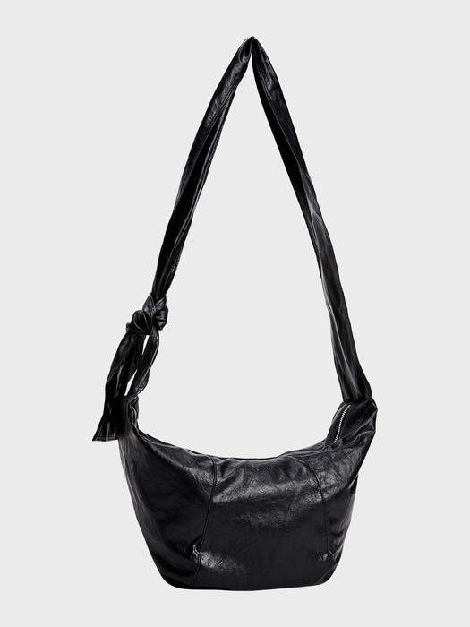 vegan leather sling bag_black