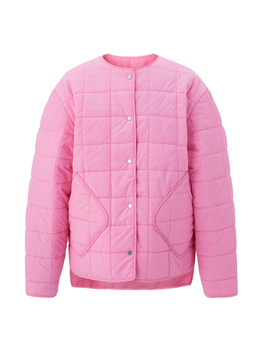 Square quilted jumper - Pink