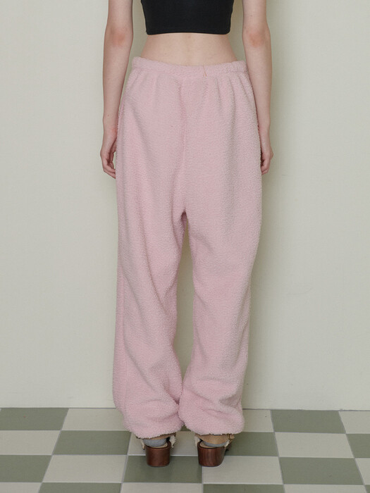 Fleece jogger pants_ Pink