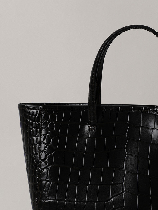 Ain croco tote bag (Black)