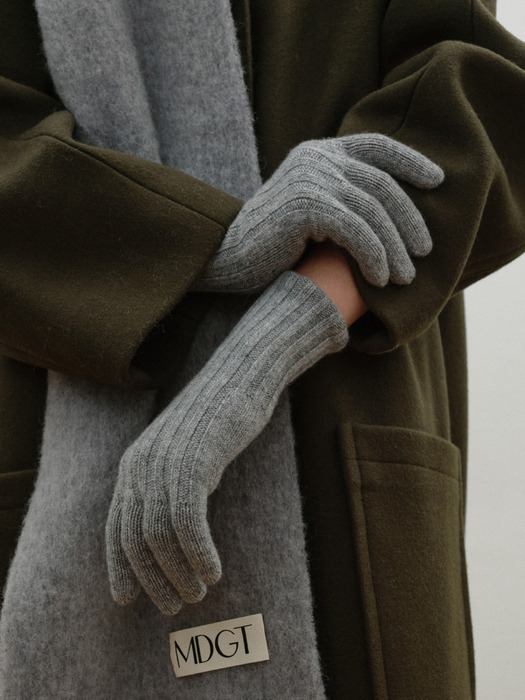 [단독] Textured Touch Gloves_Melange grey