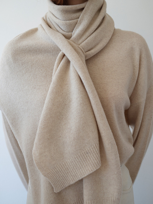 Cashmere knit pull over / Beige