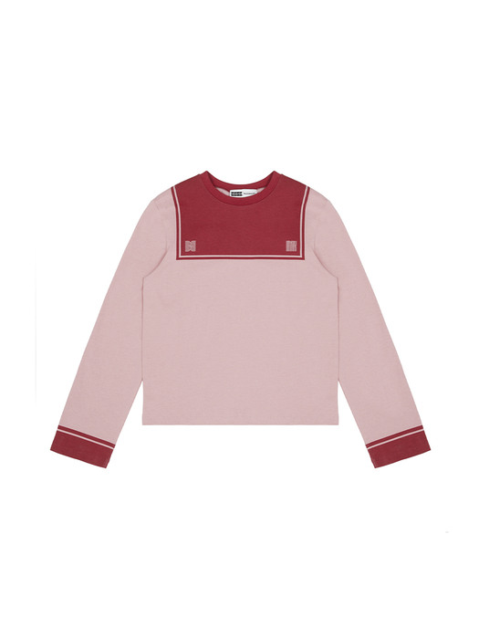 [EXCLUSIVE] Long Sleeve T-shirts with Logo - Pink/Red