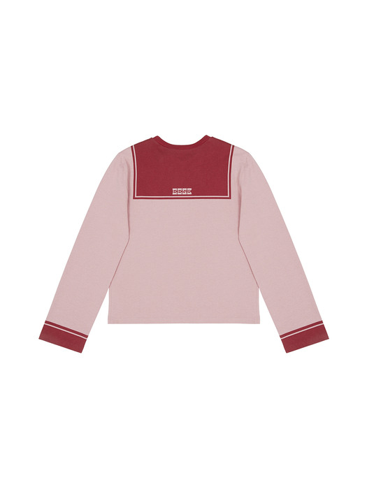 [EXCLUSIVE] Long Sleeve T-shirts with Logo - Pink/Red