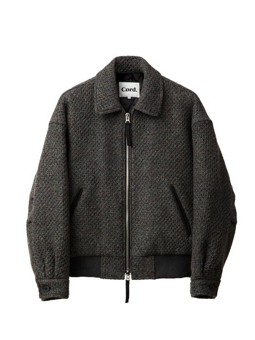 HIVE TWEED WOOL BLOUSON_MIX GR