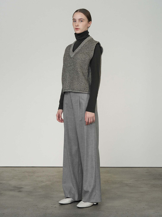 WOOL SEMI WIDE PANTS