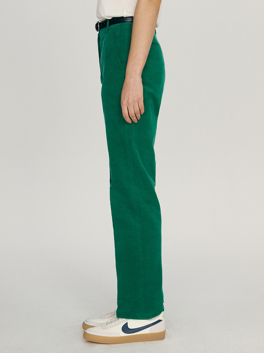 [N]MAKALU High-rise straight corduroy pants (Forest green)