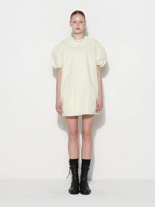SIMPLE LINE ONEPIECE / LIGHT YELLOW