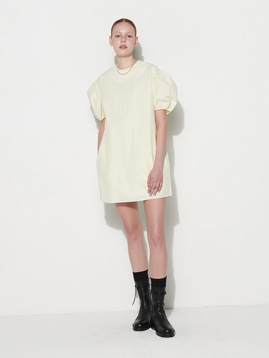 SIMPLE LINE ONEPIECE / LIGHT YELLOW