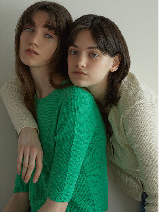 PAGE KNIT TOP (SPRING GREEN)