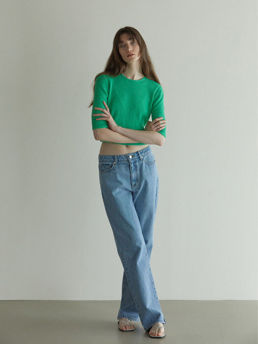 PAGE KNIT TOP (SPRING GREEN)